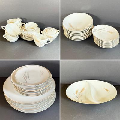 LOT 35D: Sango China Japan Autumn Gold Wheat Dish Set
