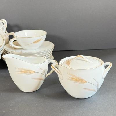 LOT 35D: Sango China Japan Autumn Gold Wheat Dish Set