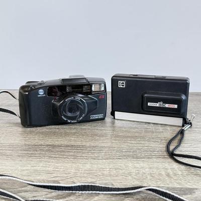 LOT 37D: Vintage Cameras: Kodak Disc 4100 & Minolta ES 35mm Point & Shoot