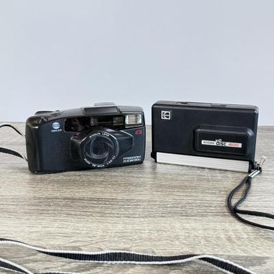 LOT 37D: Vintage Cameras: Kodak Disc 4100 & Minolta ES 35mm Point & Shoot
