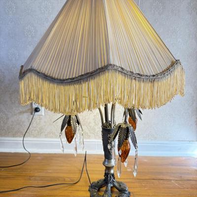 LOT 39L: Fascinating Antique / Vintage Ornate Table Lamp (33")