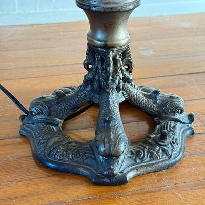 LOT 39L: Fascinating Antique / Vintage Ornate Table Lamp (33")