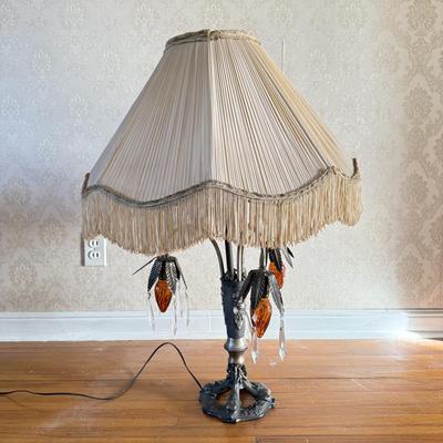 LOT 39L: Fascinating Antique / Vintage Ornate Table Lamp (33")