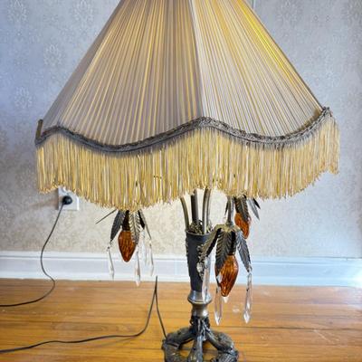 LOT 39L: Fascinating Antique / Vintage Ornate Table Lamp (33")
