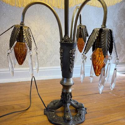 LOT 39L: Fascinating Antique / Vintage Ornate Table Lamp (33")