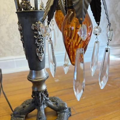 LOT 39L: Fascinating Antique / Vintage Ornate Table Lamp (33")