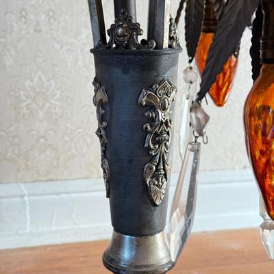 LOT 39L: Fascinating Antique / Vintage Ornate Table Lamp (33")