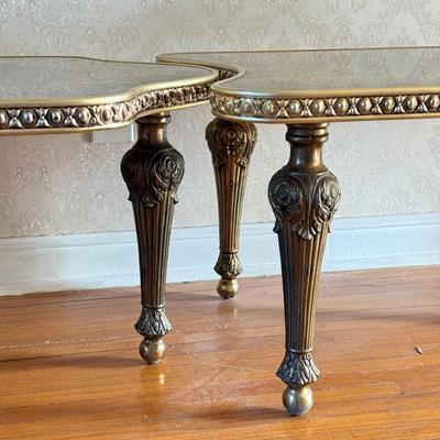 LOT 40L: Pair of Vintage French Style Nesting End Tables