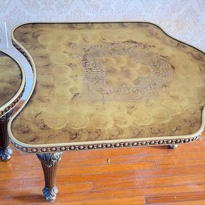 LOT 40L: Pair of Vintage French Style Nesting End Tables