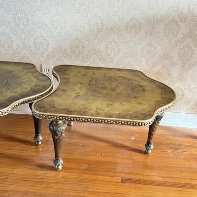 LOT 40L: Pair of Vintage French Style Nesting End Tables