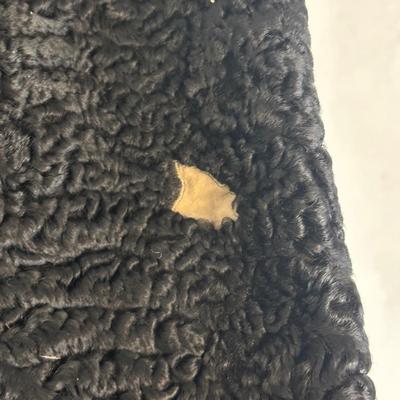 LOT 44G: Vintage Lamb Wool Coat w/ Mink Fur Collar