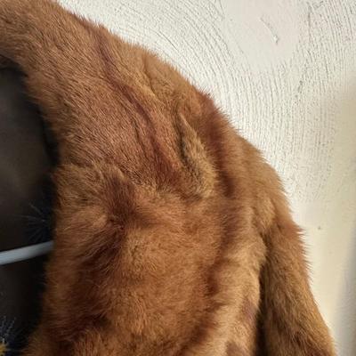 LOT 45G: Mink Fur Shawl & Lambskin Coat
