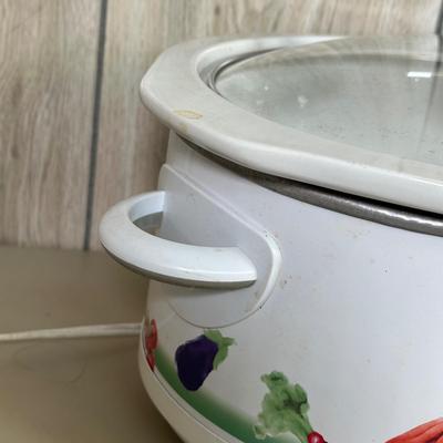 LOT 52B: Rival Crockpot Stoneware Slow Cooker & Ginsu Food Prep Machine