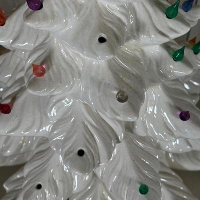 LOT 53B: Vintage 22” White Ceramic Christmas Tree Light