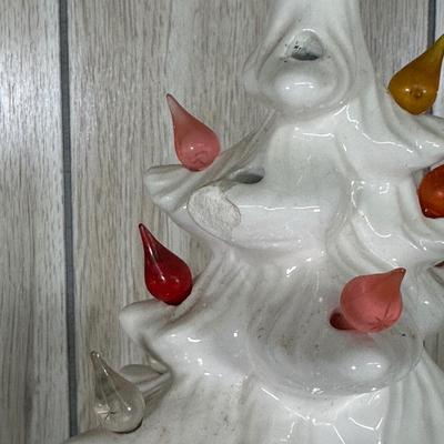 LOT 53B: Vintage 22” White Ceramic Christmas Tree Light