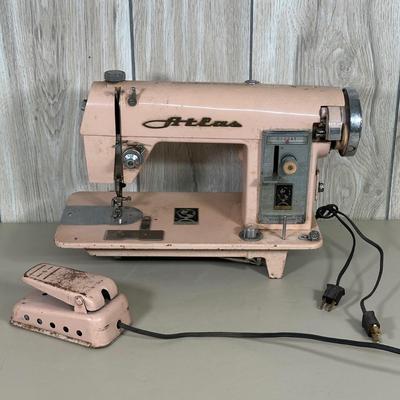 LOT 56B: Vintage Pink Atlas Sewing Machine