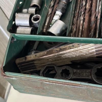 LOT 57B: Two Tool Boxes w/ All Contents Included, Craftsman 3/8” Drill & Eclipes Bench Vice