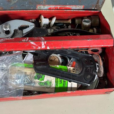 LOT 57B: Two Tool Boxes w/ All Contents Included, Craftsman 3/8” Drill & Eclipes Bench Vice