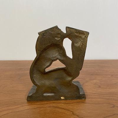 LOT 62D: Pair of Art Deco Cast Iron Bookends