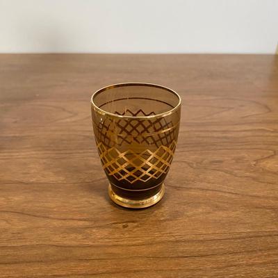 LOT 64D: Vintage Bohemian Glass Drinkware, Comes with 6 glasses