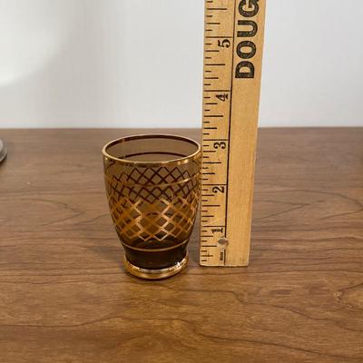 LOT 64D: Vintage Bohemian Glass Drinkware, Comes with 6 glasses