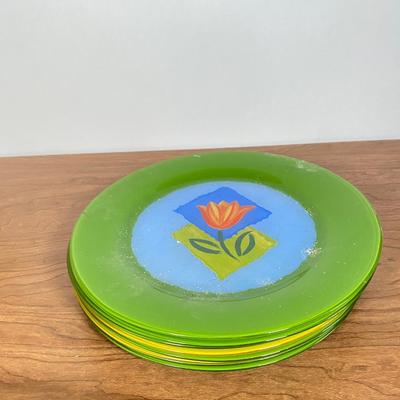 LOT 65D: Arcoroc Matys Hand Painted Tulip Mixed Set of Dishware