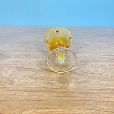 LOT 66D: Venetian Glass Decanter & Stemware (Set of 6)