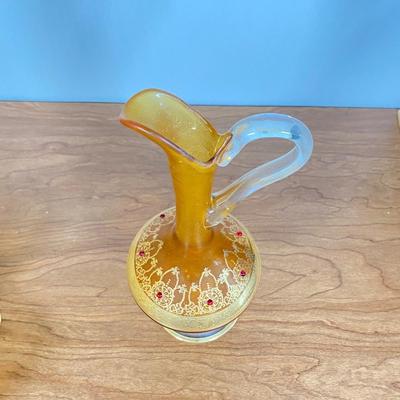 LOT 66D: Venetian Glass Decanter & Stemware (Set of 6)