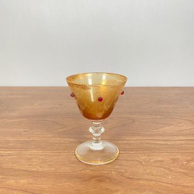 LOT 66D: Venetian Glass Decanter & Stemware (Set of 6)