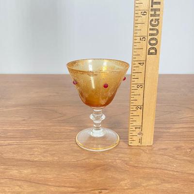 LOT 66D: Venetian Glass Decanter & Stemware (Set of 6)