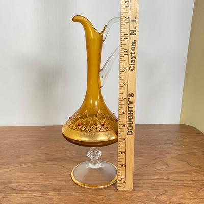 LOT 66D: Venetian Glass Decanter & Stemware (Set of 6)