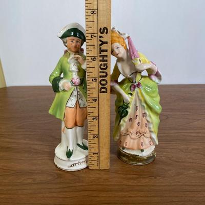 LOT 71D: Vintage Pair of Moriyama Occupied Japan Victorian Colonial Couple Figurines