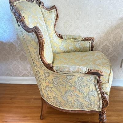 LOT 74L: Pair of Coordinating French Louis XV Style Chairs