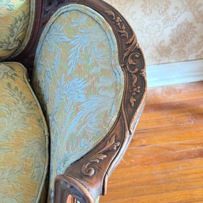 LOT 74L: Pair of Coordinating French Louis XV Style Chairs
