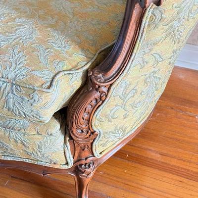 LOT 74L: Pair of Coordinating French Louis XV Style Chairs