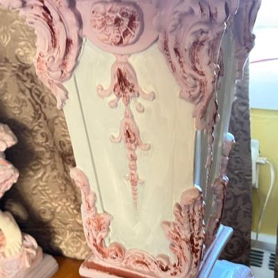 LOT 75L: Stunning Vintage Signed Henri Plé Sculptural Lamp (47.5") w/ Coordinating Pedestal