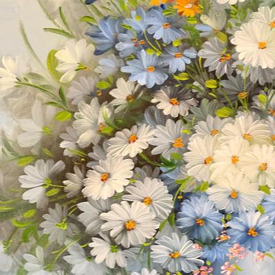 LOT 76D: Framed & Signed R. Compton Flower Painting