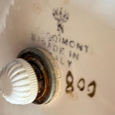 LOT 79D: Gorgeous Vintage Capodimonte Italy Porcelain Cherub Vase / Centerpiece