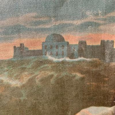 LOT 82 Z: Vintage Framed Canvas Lithograph: Jesus Praying In The Garden Of Gethsemane by Heinrich Hofmann