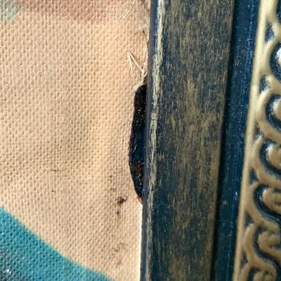 LOT 82 Z: Vintage Framed Canvas Lithograph: Jesus Praying In The Garden Of Gethsemane by Heinrich Hofmann