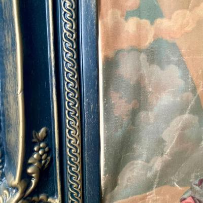 LOT 82 Z: Vintage Framed Canvas Lithograph: Jesus Praying In The Garden Of Gethsemane by Heinrich Hofmann