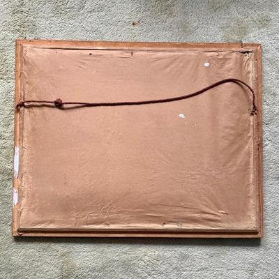 LOT 84 Z: Duo of Vintage Religious Canvas Lithographs in Gilded Frames