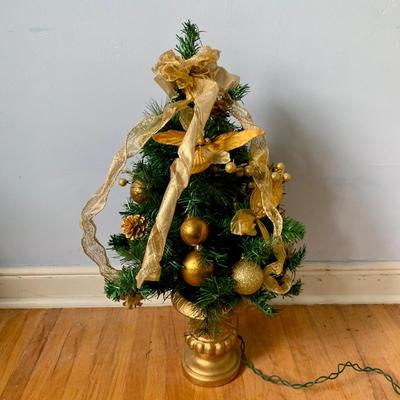 LOT 87 Z: Pair of 2" Pre-lit Christmas Trees