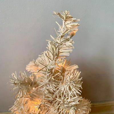 LOT 87 Z: Pair of 2" Pre-lit Christmas Trees