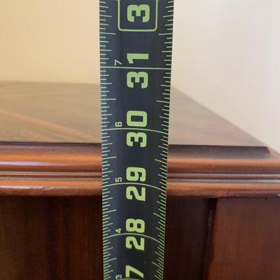 LOT 91 Y: Vintage Hollywood Regency Multi-Grain Figured Wood Bed Frame w/ Wheels & Side Table