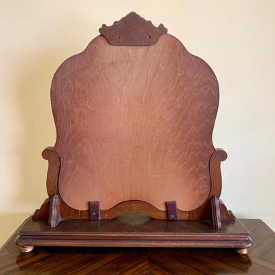 LOT 92 Y: Vintage Hollywood Regency Multi-Grain Figured Wood 6 Drawer Dresser w/ Removable Mirror