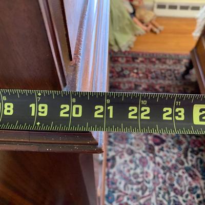 LOT 92 Y: Vintage Hollywood Regency Multi-Grain Figured Wood 6 Drawer Dresser w/ Removable Mirror