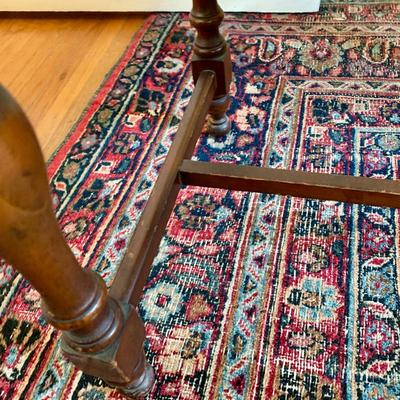 LOT 94 Y: Vintage Hollywood Regency Multi-grain Figured Wood Vanity w/ Bench