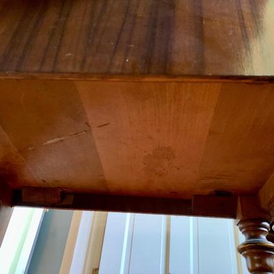 LOT 94 Y: Vintage Hollywood Regency Multi-grain Figured Wood Vanity w/ Bench