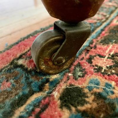 LOT 94 Y: Vintage Hollywood Regency Multi-grain Figured Wood Vanity w/ Bench